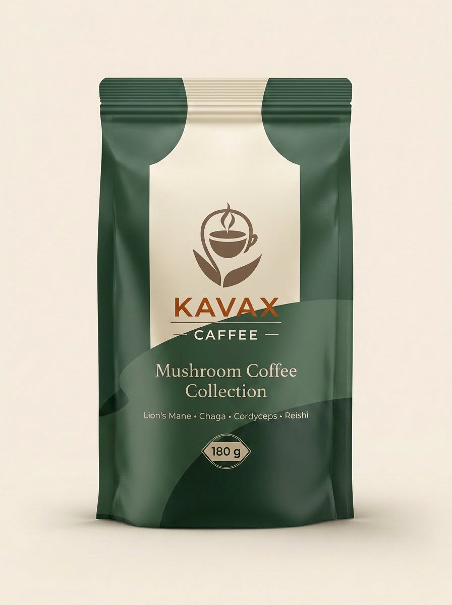 KAVAX Mushroom Coffee bag — premium functional blend