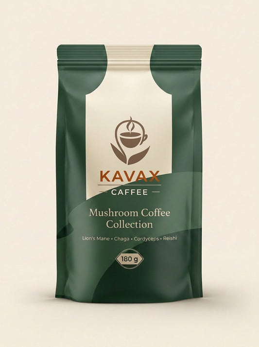 KAVAX Mushroom Coffee bag — premium functional blend